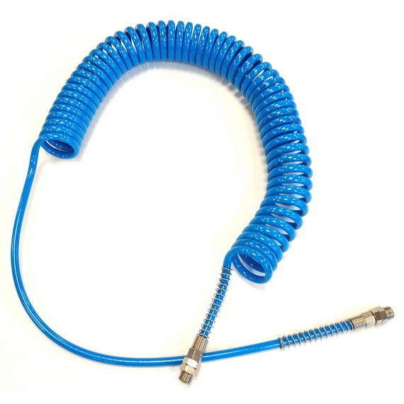 PU spiráltömlő 5x8 10 m 1/4" forgó csavarzattal