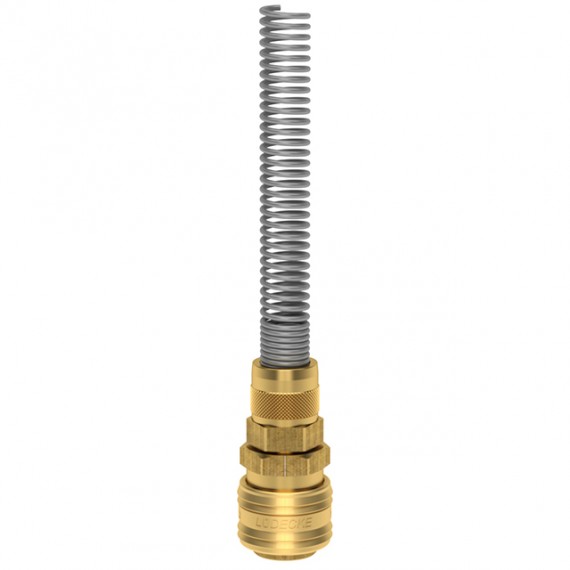 Gyorscsatlakozó kétoldalon záró 8x10 mm rugós tömlővédővel