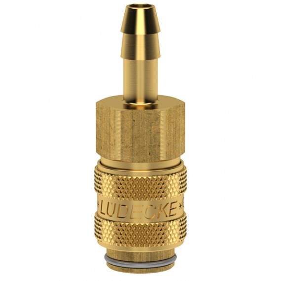 Gyorscsatlakozó tömlővéggel 6 mm