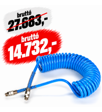 PU spiráltömlő 6,5x10 10 m 1/4" forgó csavarzattal