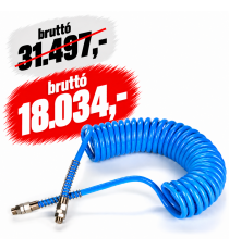 PU spiráltömlő 8x12 7,5 m 3/8" forgó csavarzattal