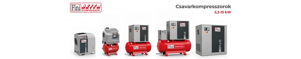 Csavarkompresszorok (2,2-15 kW)
